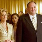 With Edie Falco in The Sopranos